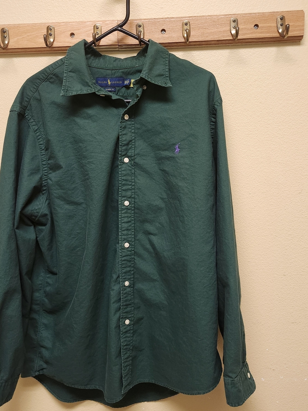 Ralph Lauren Men's Green Button Down Shirt